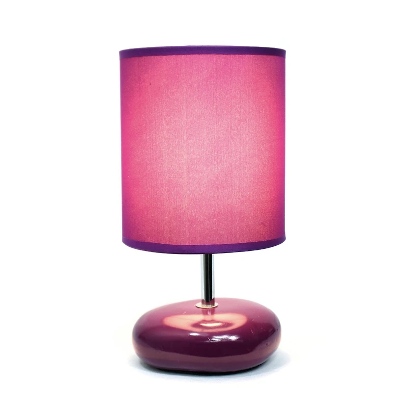 Simple Designs Stonies Small Stone Look Table Bedside Lamp