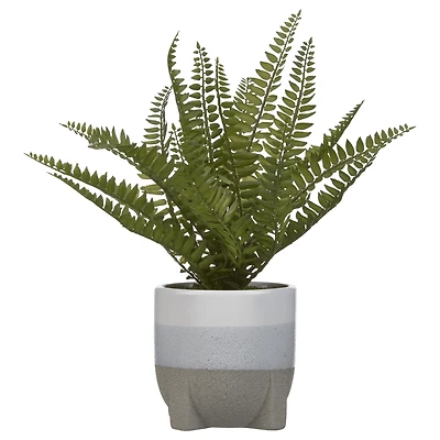 Bouclair Artificial Fern in Two-Tone Ceramic Pot