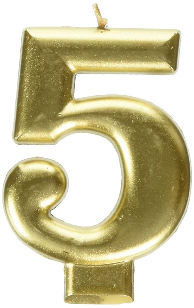 CANDLE #5 GOLD - FRENCH