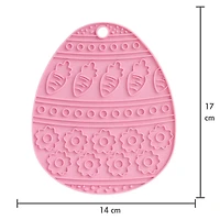 Way to Celebrate Silicone Trivet, Easter Egg Shaped, Pink