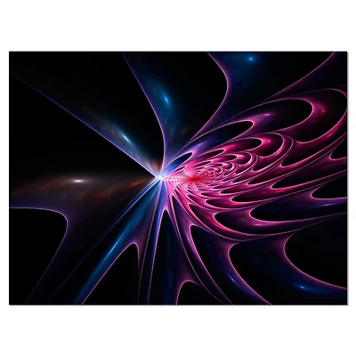 Design Art Lumière Bleue Fractal Dans Noir Art Sur Toile