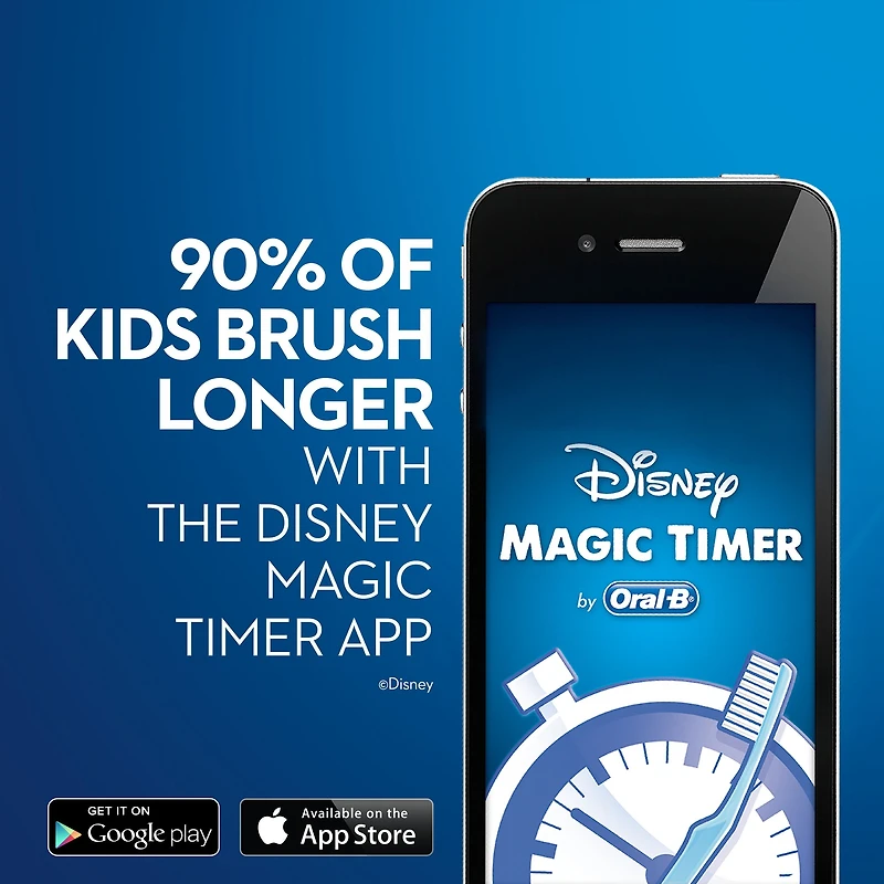 Brosse à dents électrique pour enfants Oral-B, mettant en vedette les personnages de La Reine des neiges 2 de Disney, enfants de 3 ans et plus 1 unité