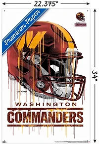 NFL Washington Commanders - Drip Helmet 22 Wall Poster