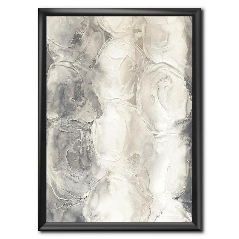 Designart Cercles gris I Art mural encadré