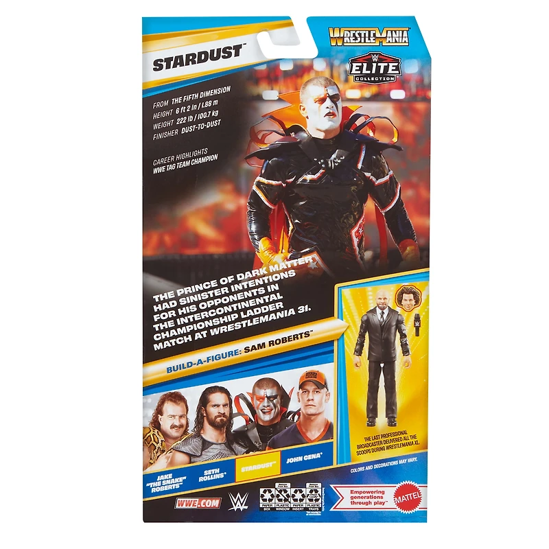 WWE-Élite WrestleMania-Stardust-Figurine Premium Live Event