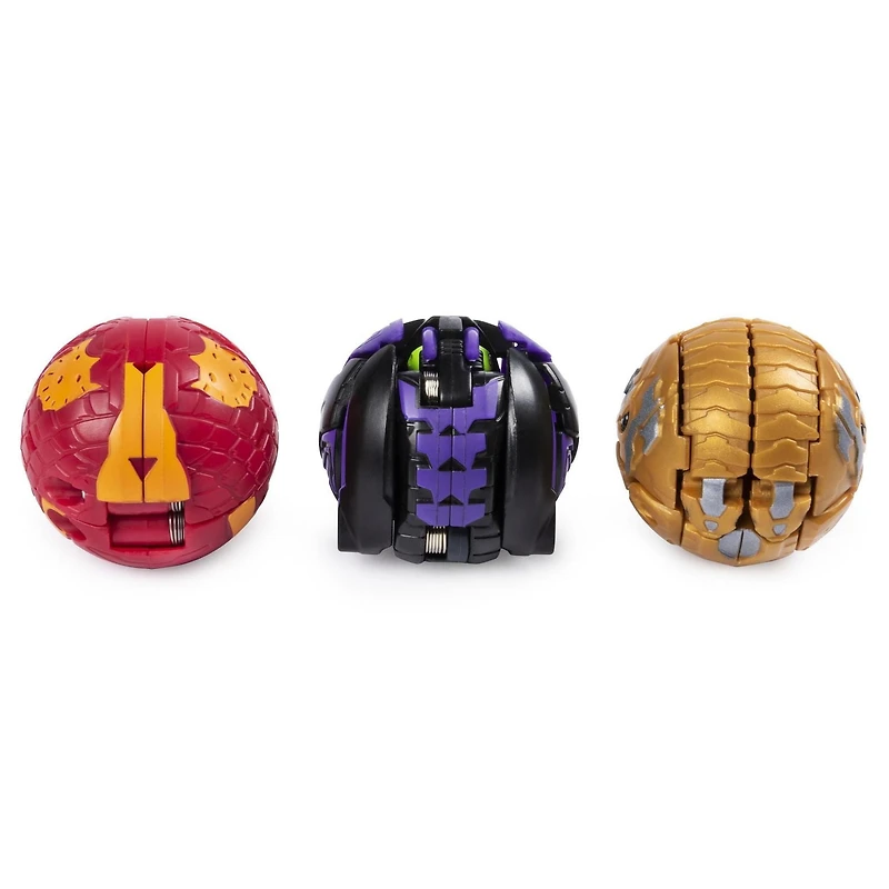 Bakugan Starter Pack 3-Pack, Darkus Mantonoid, Collectible Action Figures, for Ages 6 and Up