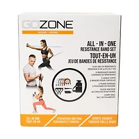 GoZone All-in-One Resistance Band Set – Multi-Colour, Includes ankle cuffs