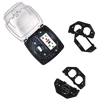 Couvercle résistant aux intempéries en plastique Intermatic, double groupe, Vrt, 2,25" transparent