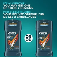 Degree Men Advanced Antiperspirant Stick for 72H Sweat & Odour Protection, Adventure, Deodorant with MotionSense Technology, 76g