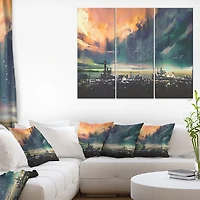 Design Art Aquarelle De La Ville Art Sur Toile