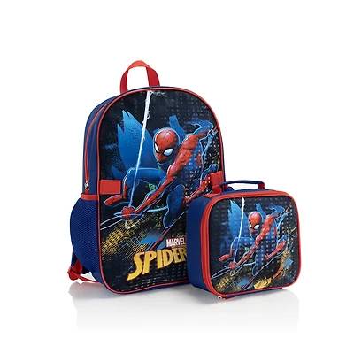 Marvel Kids Spider-man 2pc (Backpack & Lunch Bag) Set (M-EST-SM05-25BTS), Spider-man 2pc Set