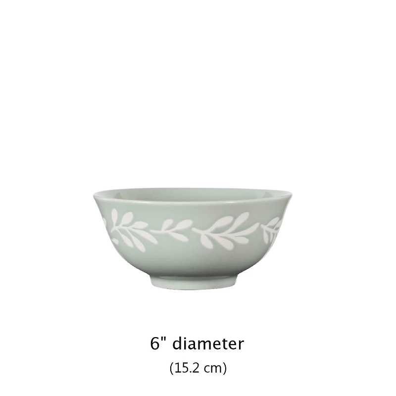 Service de vaisselle en grès Mainstays Emelie Green 12 pièces