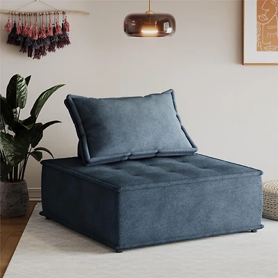 DHP Paloma Upholstered Single Sofa Chair, Textured Taupe Fabric