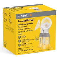 Ensemble d'expression double Medela Classique PersonalFit Flex pour tire-laits électriques compatible avec Freestyle, Swing Maxi, Duo