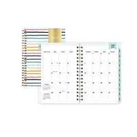 Agenda hebdomadaire/mensuel Day Designer Rainbow Stripe, format moyen, année 2021-2022