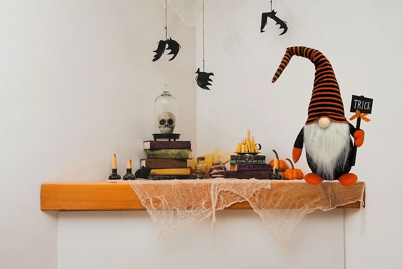 Tout pour Célébrer Nain d'Halloween de 12 pouces à chapeau rayé Décoration d'Halloween