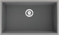 American Imaginations 32 pouces. Évier de cuisine en composite de granit gris approuvé CSA W avec 1 bol