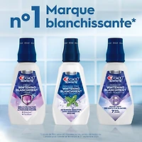 Rince-bouche blanchissant Crest3DWhite Fraîcheur, prévient les taches de surface, tue des millions de germes responsables de la mauvaise haleine, sans alcool, saveur Menthe arctique, 946mL (32ozliq.) 946ML