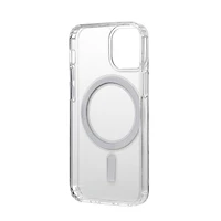 Étui mince et rigide compatible MagSafe pour téléphone iPhone 12 mini et iPhone 13 mini  blackweb (BWA22WI634C- Transparent)