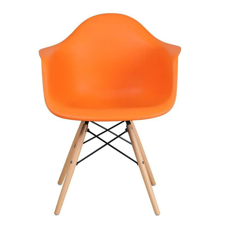 Fauteuil baquet de la collection Heavenly avec pieds en bois
