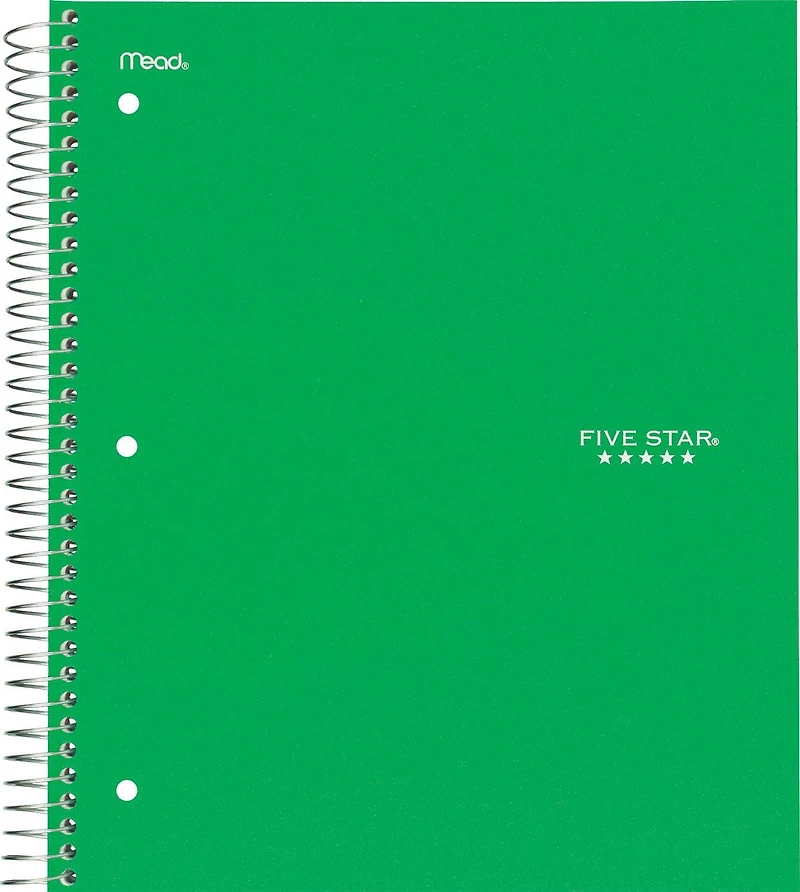 Five Star 1 Subject Notebook 200 pages Black