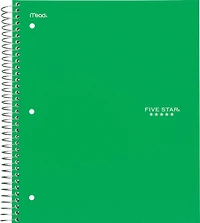 Five Star 1 Subject Notebook 200 pages Black