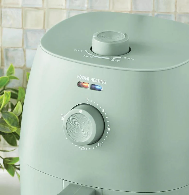 Mainstays 2.2 Quart Compact Air Fryer, Non-Stick, Dishwasher Safe, 1150W, Black