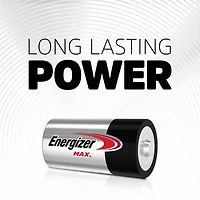 Energizer MAX C Batteries (6 Pack), C Cell Alkaline Batteries