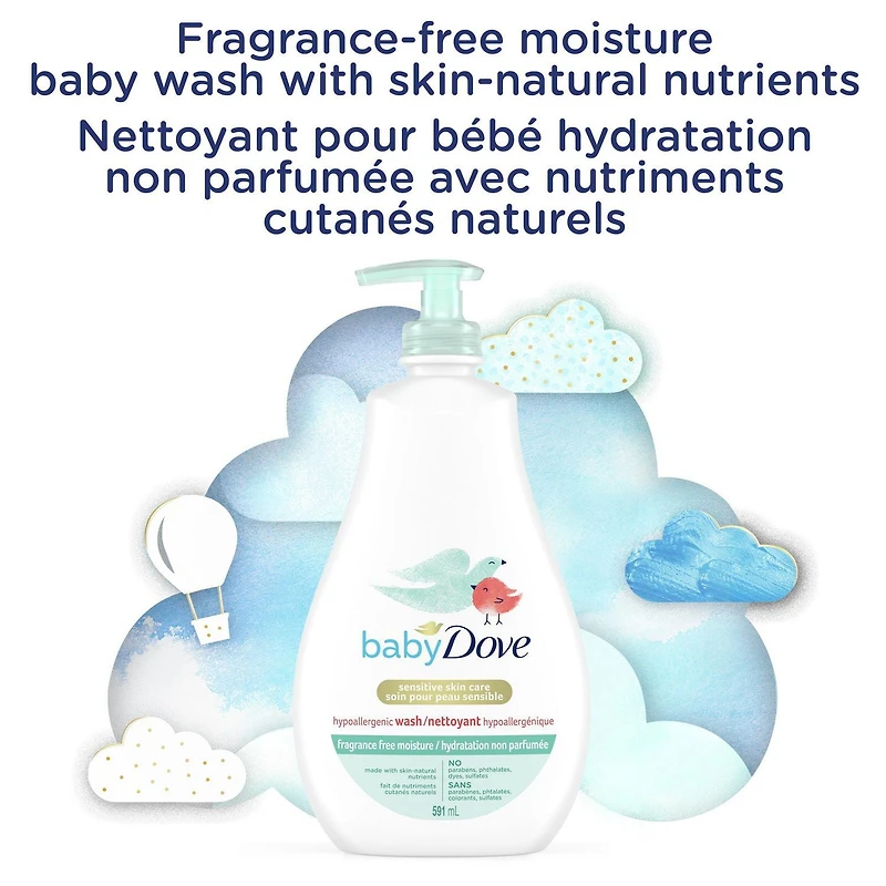 Baby Dove Hypoallergenic Sensitive Baby Wash, 591 ml Body Wash