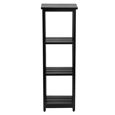 Era Atkin Tour de spa à quatre niveaux, noir 10.24x31.61po étagères rangement