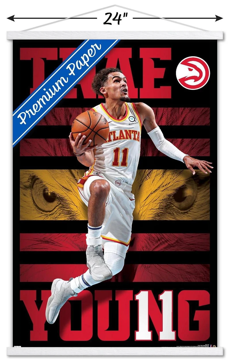 NBA Atlanta Hawks - Trae Young 20 Wall Poster, 22.375" x 34" Framed
