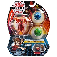 Bakugan Starter Pack 3-Pack, Dragonoid, Collectible Action Figures, for Ages 6 and Up