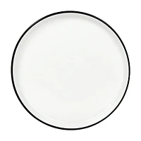 Mainstays Black rim 12-Piece Stoneware Dinnerware Set