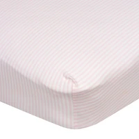 Gerber - Crib Sheet - Girl - Pink Stripe - 1 Pack, Sized 28" x 52"
