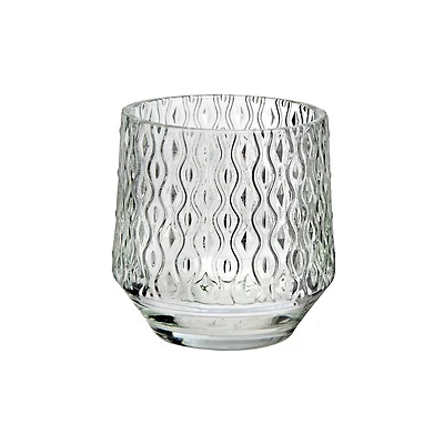 Bougeoir En Verre Rond (Deco) - Ensemble De 4