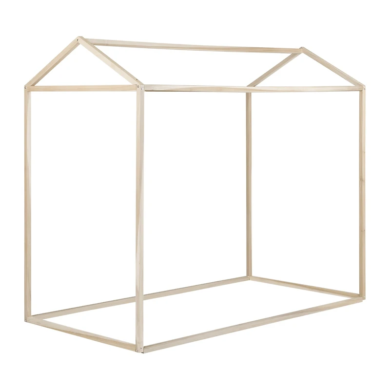 South Shore Sweedi Twin Wooden House Bed Frame, in Natural Wood