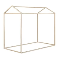 South Shore Sweedi Twin Wooden House Bed Frame, in Natural Wood