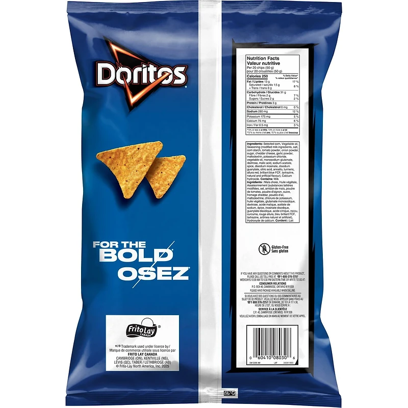 Doritos chips tortilla aromatisées Cool Ranch, format écono