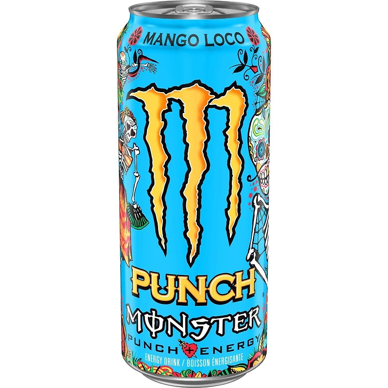 MONSTER ENERGY, Mango Loco, canette de 473 mL 473 ML