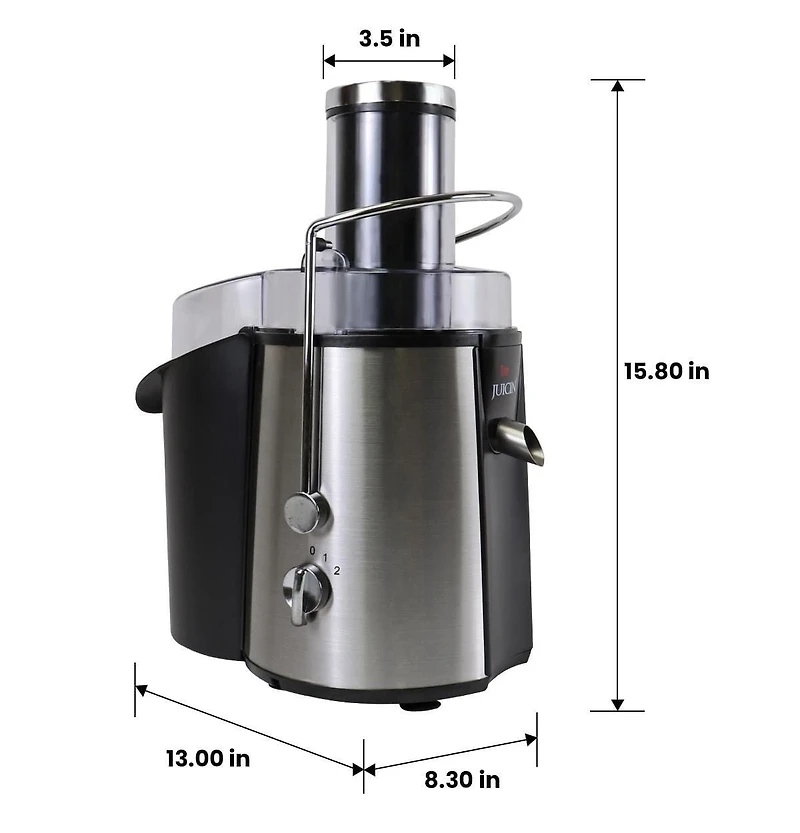 Total Chef Extracteur de Jus 700W Juicin' Power, Lame en Acier Chirurgical pour un Pressage Rapide et Efficace