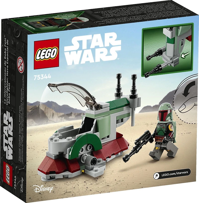 LEGO Star Wars Boba Fett's Starship Microfighter 75344, Building Toy Vehicle with Adjustable Wings and Flick Shooters, The Mandalorian Set for Kids, Great Gift Idea