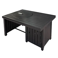 Paramount Offset Extruded Aluminium Rectangle Firepit Table