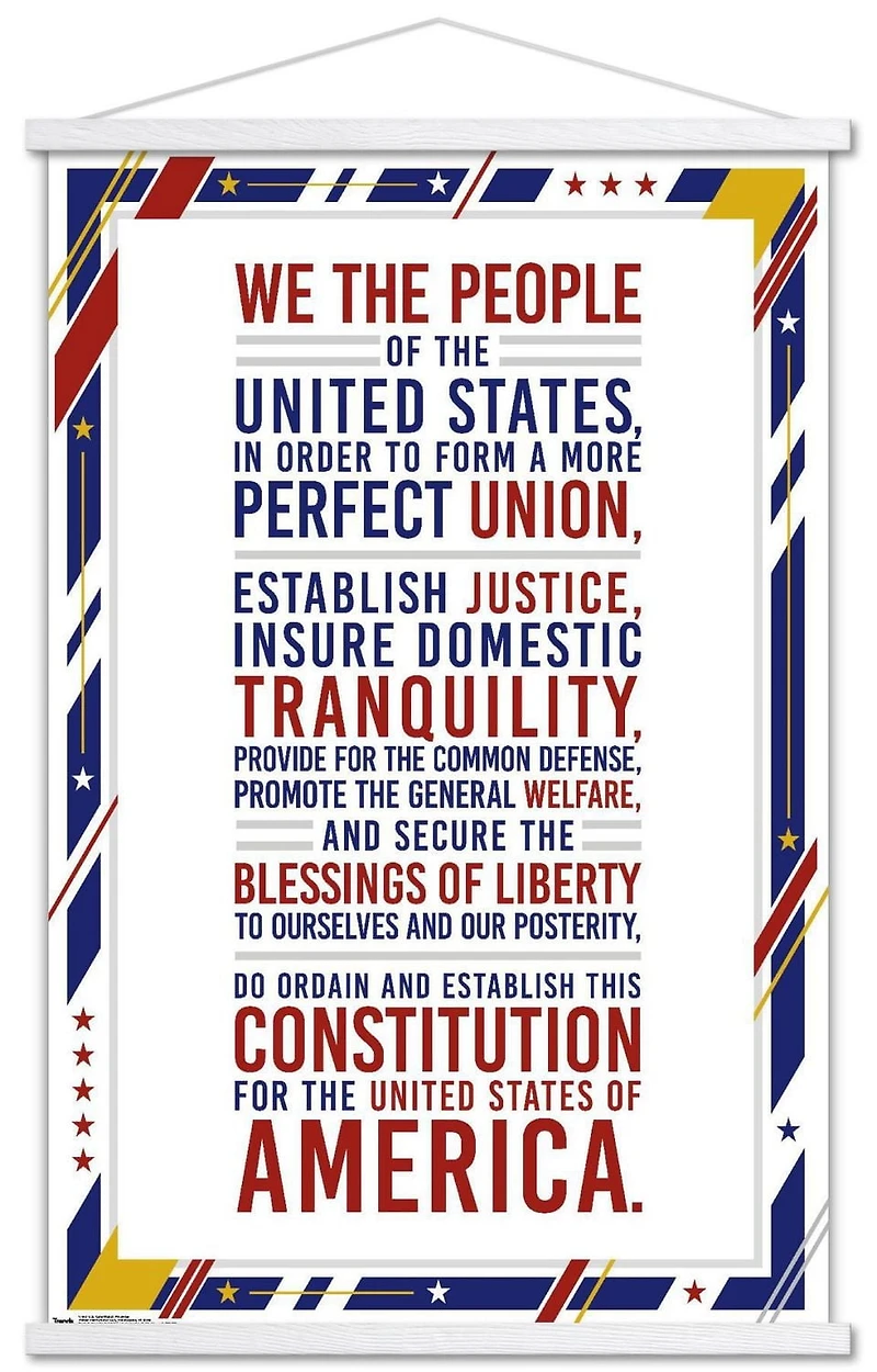 The United States Of America - Constitution Preamble Wall Poster, 22.375" x 34"