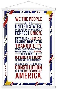 The United States Of America - Constitution Preamble Wall Poster, 22.375" x 34"