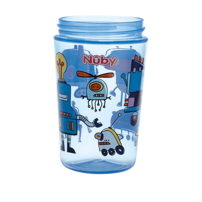 Nûby™ Thirsty Kids™ No-Spill™ Toddler Plastic Super Sipper Sip-it  - Robots, Pack of 1, 14 oz/420 mL