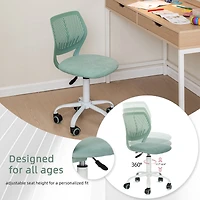Chaise de bureau pivotante réglable Homy Casa avec assise rembourrée pour bureaux d'étude en dortoir