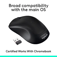 Logitech Full-size Wireless Ambidextrous Mouse with USB Receiver Silver