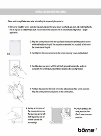 Lot de 2 protecteurs d'écran universels antireflet Borne