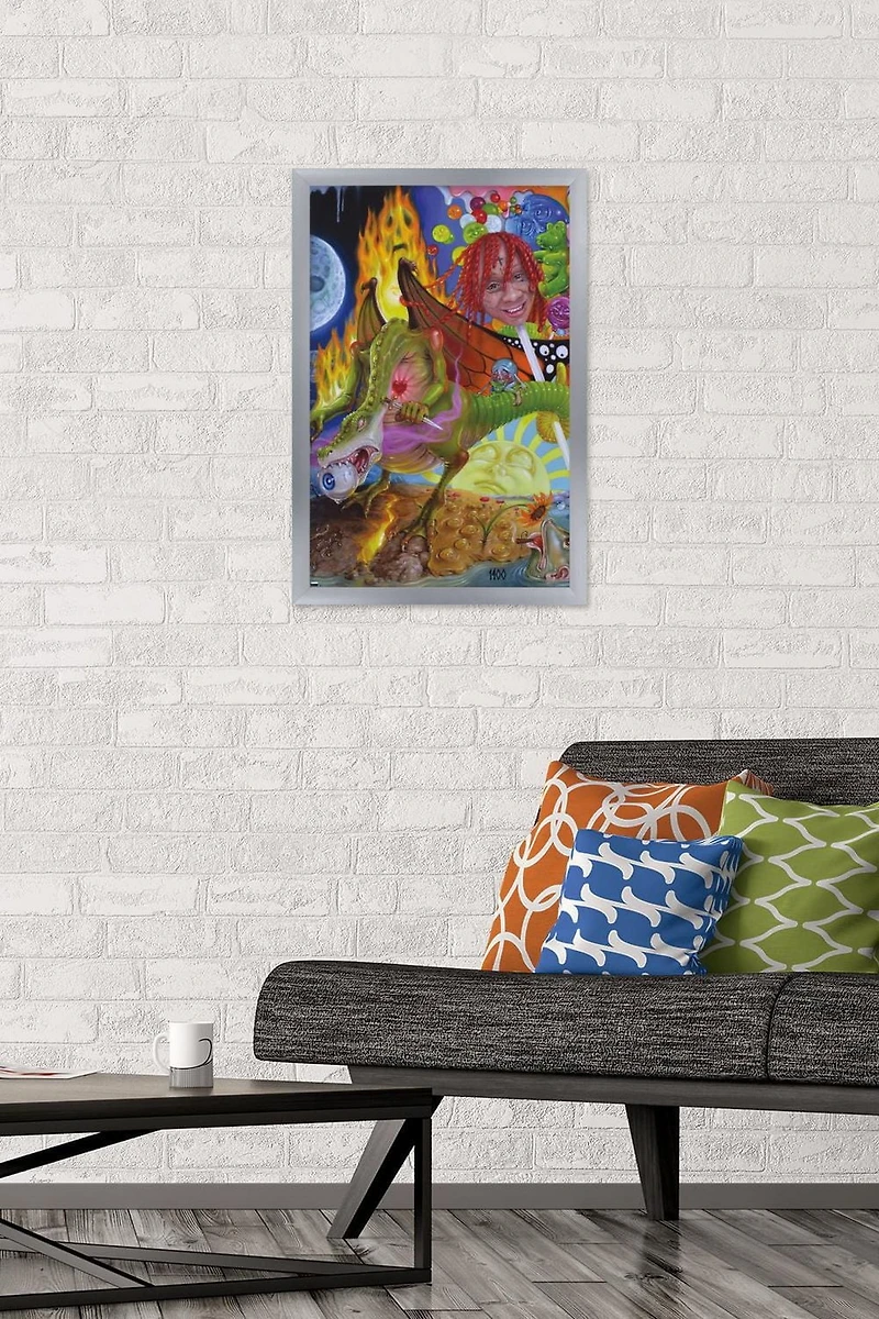 Trippie Redd - Trip at Knight Album Cover Wall Poster with Magnetic Frame, 22.375" x 34"