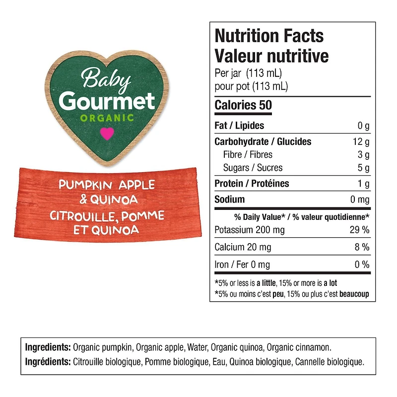 Baby Gourmet Organic Jar Pumpkin Apple Quinoa 113ml